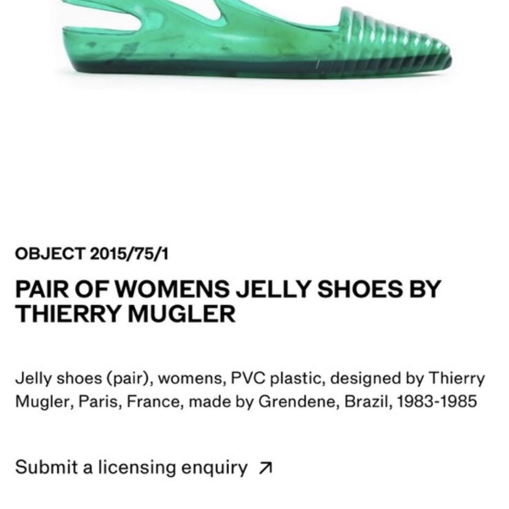 RARE VINTAGE - THIERRY MUGLER "Apollo" Green Jelly Shoes - Picture 11 of 12